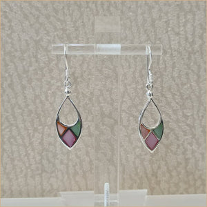 Boucles d’oreilles en nacre multicolore “EN1153.M”