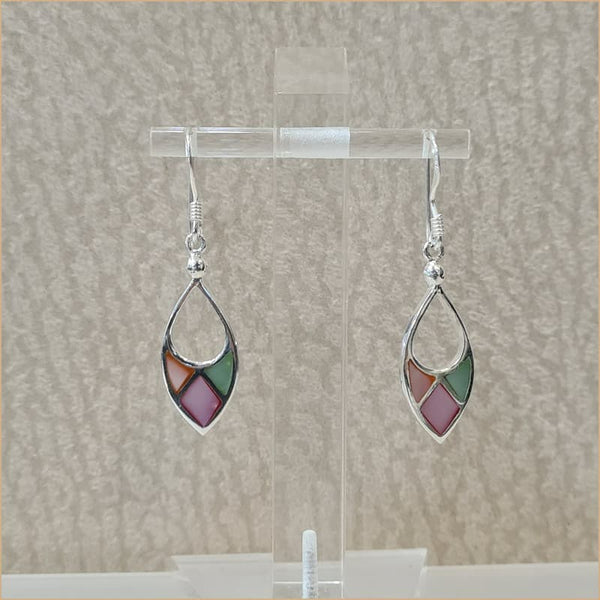 Boucles d’oreilles en nacre multicolore “EN1153.M”
