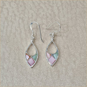 Boucles d’oreilles en nacre multicolore “EN1153.M”