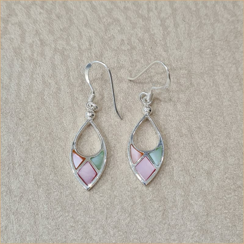 Boucles d’oreilles en nacre multicolore “EN1153.M”