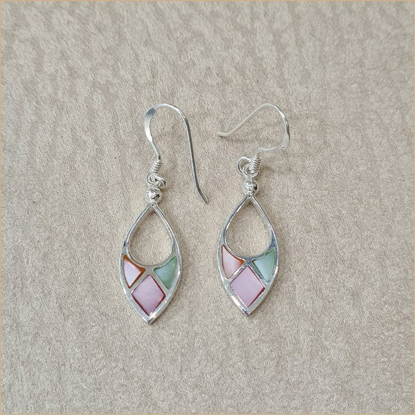 Boucles d’oreilles en nacre multicolore “EN1153.M”