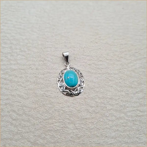Pendentif turquoise ciselé "PI1021.Y"