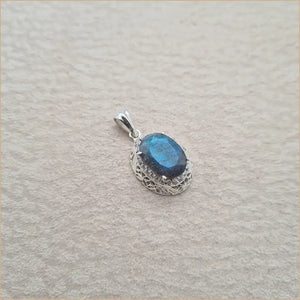 Pendentif labradorite zirkonium "PI1022.L"
