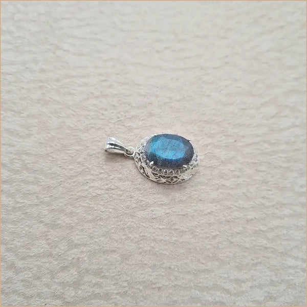 Pendentif labradorite zirkonium "PI1022.L"