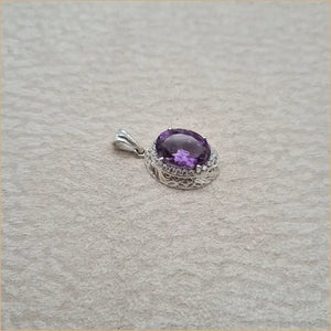 Pendentif améthyste zirconium "PI1022.A"