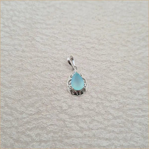 Pendentif calcédoine goutte "PI1026.B"