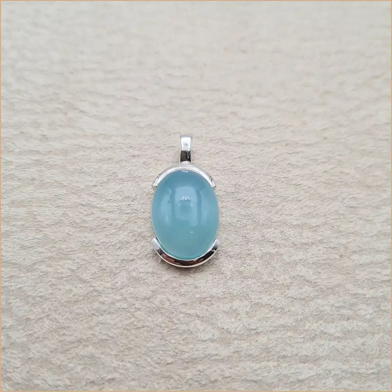 Pendentif calcédoine ovale "PI1035.B"