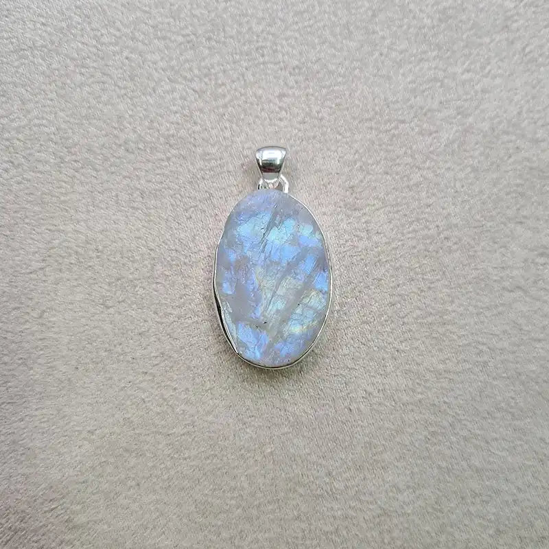 Pendentif pierre de lune brute ovale "PI1190.F"