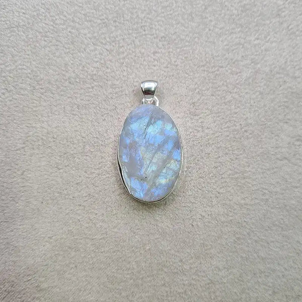 Pendentif pierre de lune brute ovale "PI1190.F"