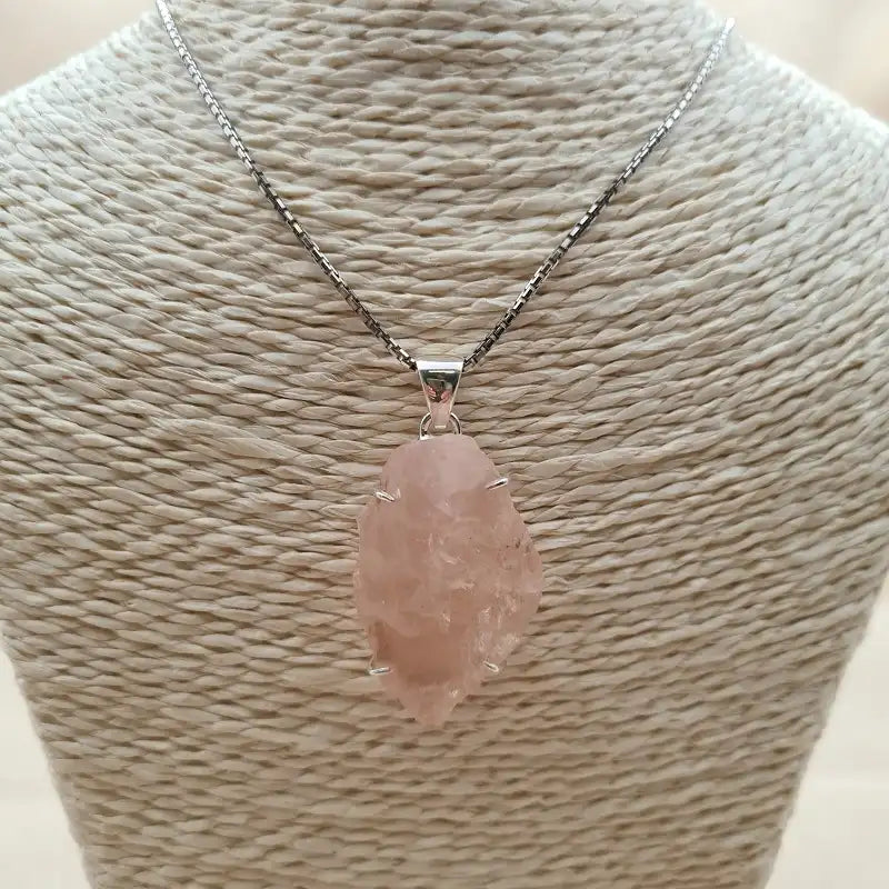 Pendentif rose quartz brut "PI1191.M"