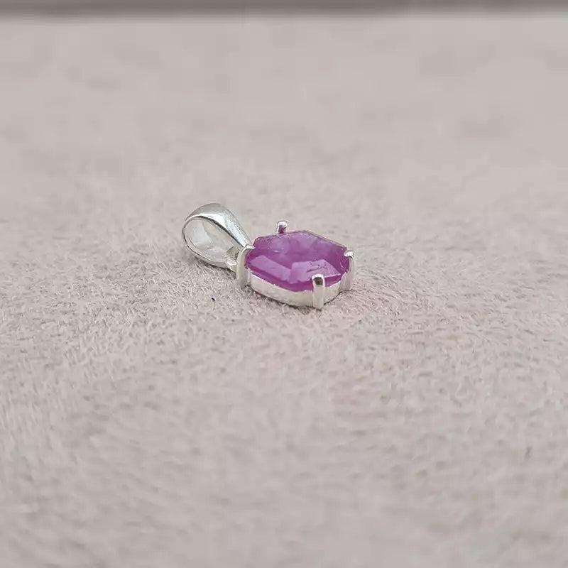 Pendentif rubis brut "PI1197.A"