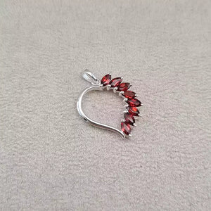 Pendentif coeur grenat "PI1205.G"