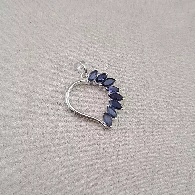 Pendentif coeur iolite "PI1205.I"