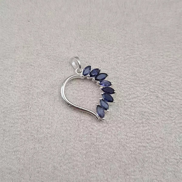 Pendentif coeur iolite "PI1205.I"