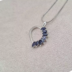 Pendentif coeur iolite "PI1205.I"