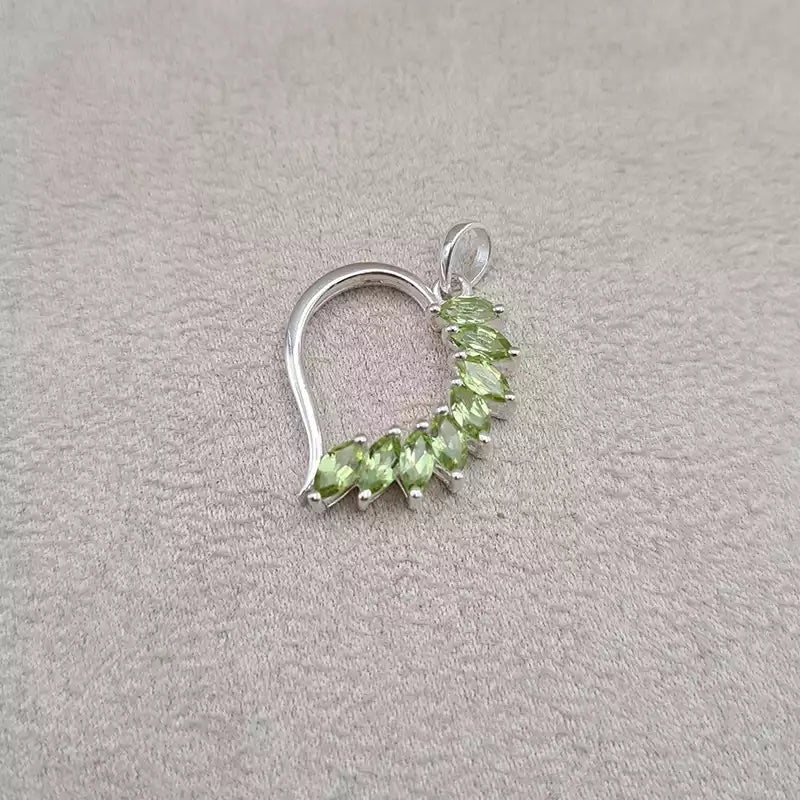 Pendentif coeur péridot "PI1205.X"