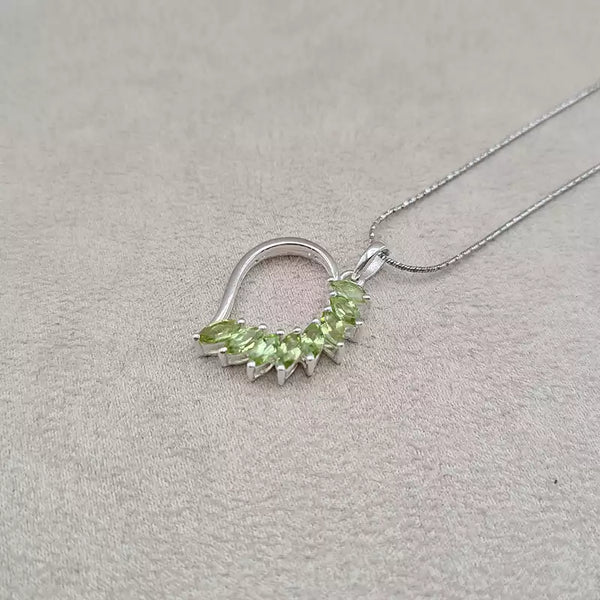 Pendentif coeur péridot "PI1205.X"