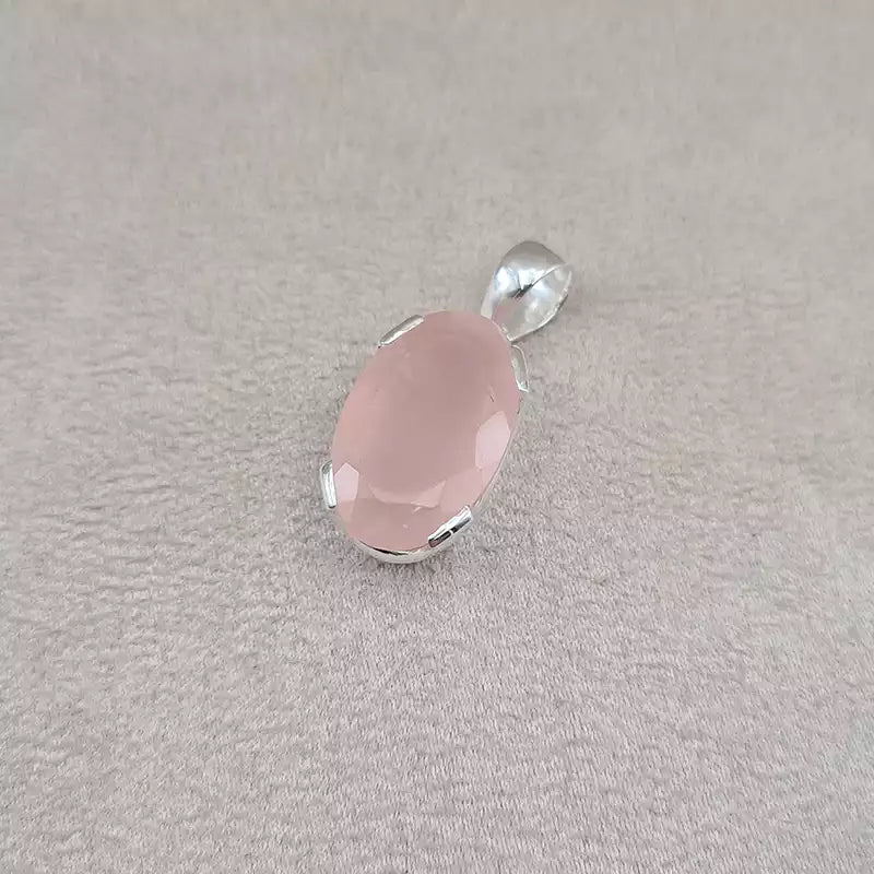 Pendentif quartz rose cut "PI1220.A"