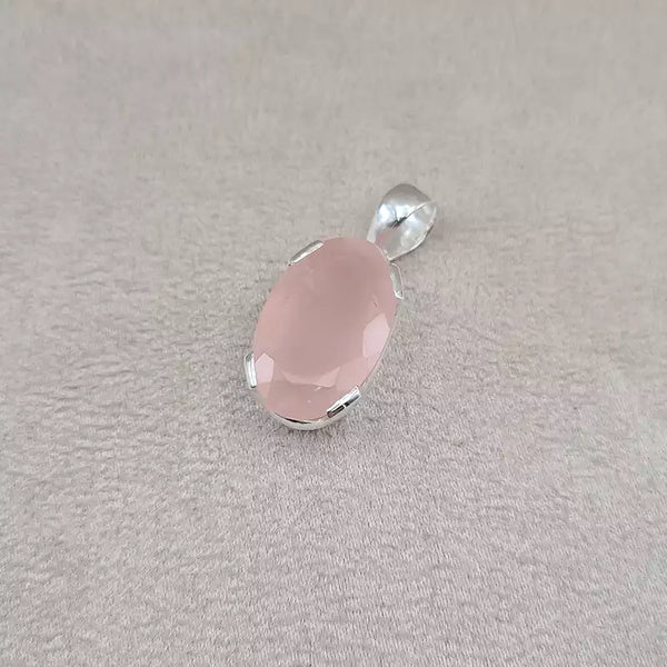 Pendentif quartz rose cut "PI1220.A"