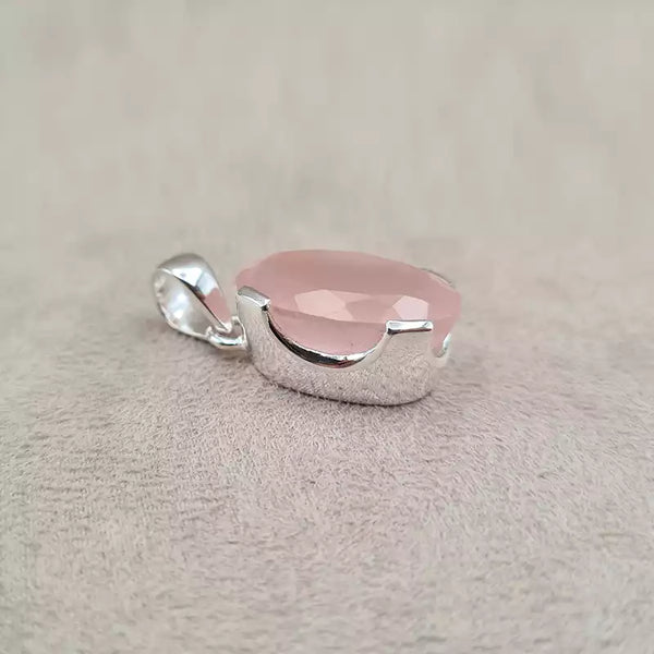 Pendentif quartz rose cut "PI1220.A"