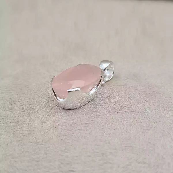 Pendentif quartz rose cut "PI1220.A"