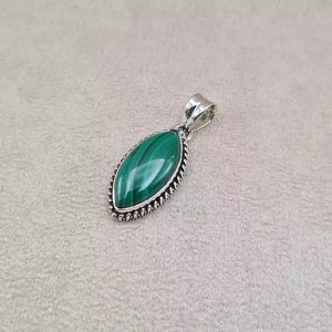 Pendentif marquise malachite "PI1221.A"