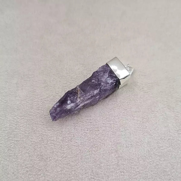 Pendentif améthyste brute "PI1225.A"