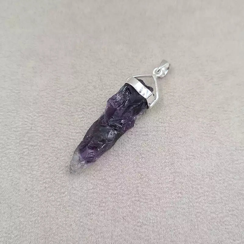 Pendentif pierre brute pencyl améthyste "PI1225.D"