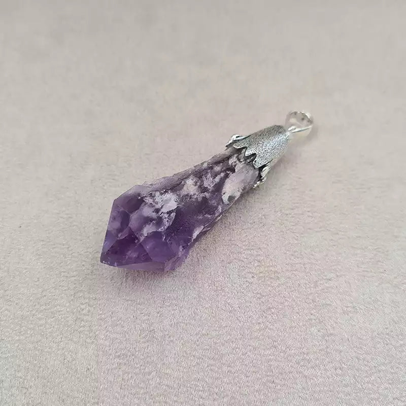 Pendentif pierre brute améthyste "PI1225.F"