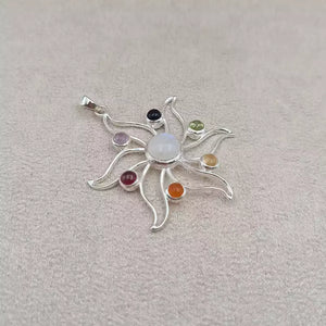 Pendentif soleil 7 chakras "PI1228"