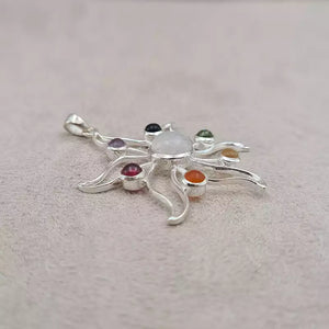 Pendentif soleil 7 chakras "PI1228"