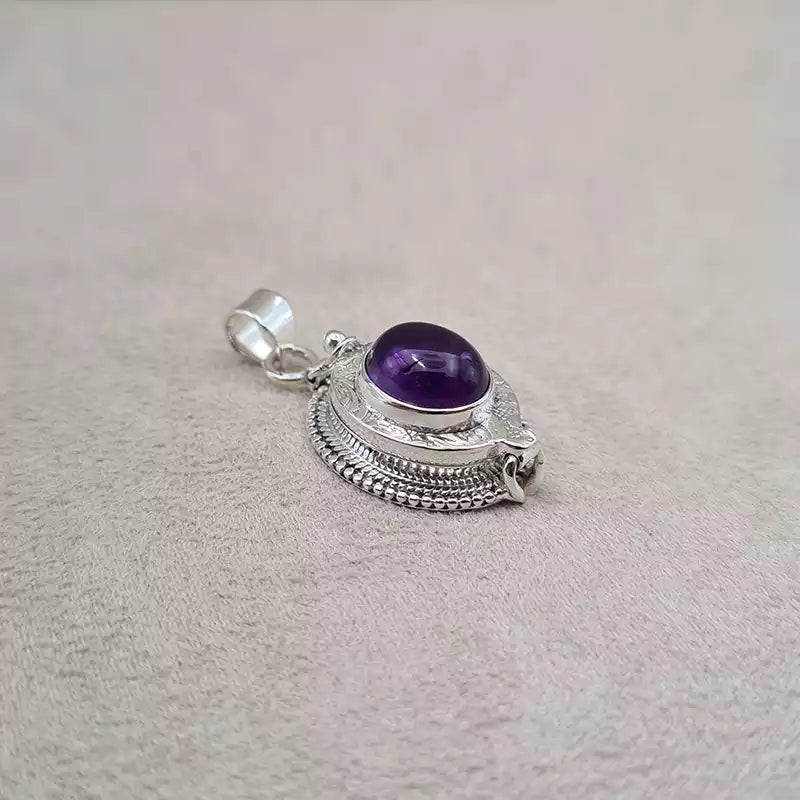 Pendentif box améthyste "PI1238.A"