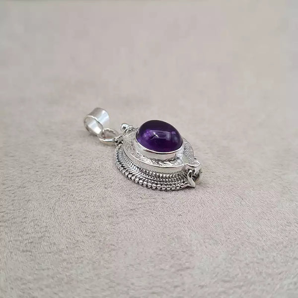 Pendentif box améthyste "PI1238.A"