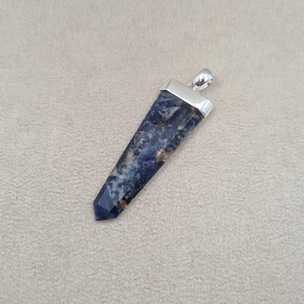 Pendentif crayon sodalite plate "PI1242"