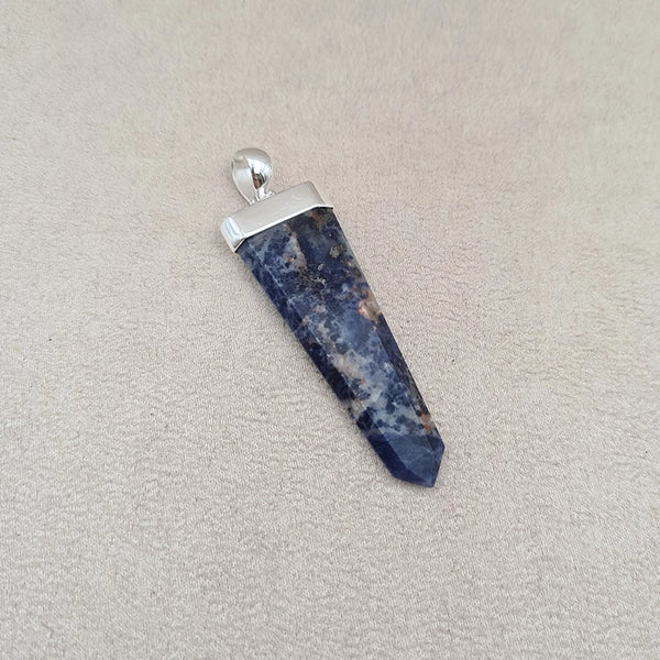 Pendentif crayon sodalite plate "PI1242"