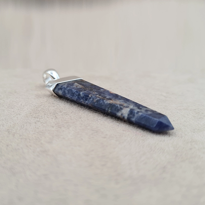Pendentif crayon sodalite plate "PI1242"