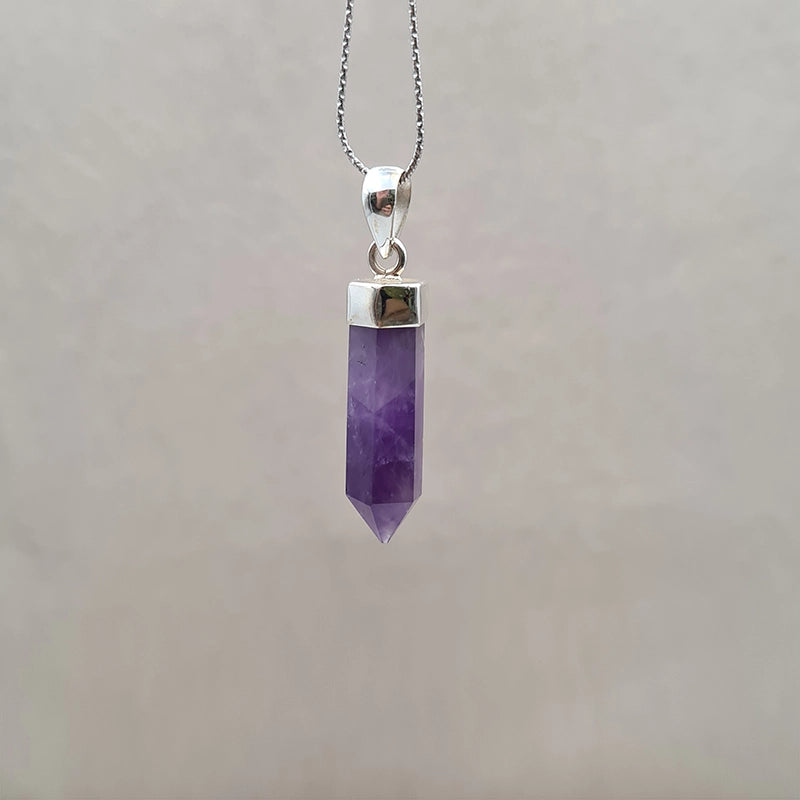 Pendentif crayon améthyste "PI1243.A"