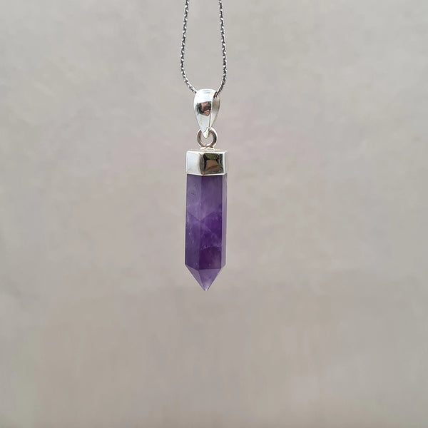 Pendentif crayon améthyste "PI1243.A"