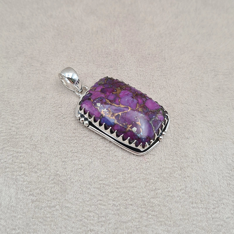 Pendentif rectangulaire turquoise "PI1248.E"