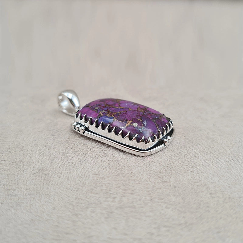 Pendentif rectangulaire turquoise "PI1248.E"