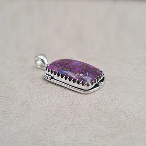 Pendentif rectangulaire turquoise "PI1248.E"