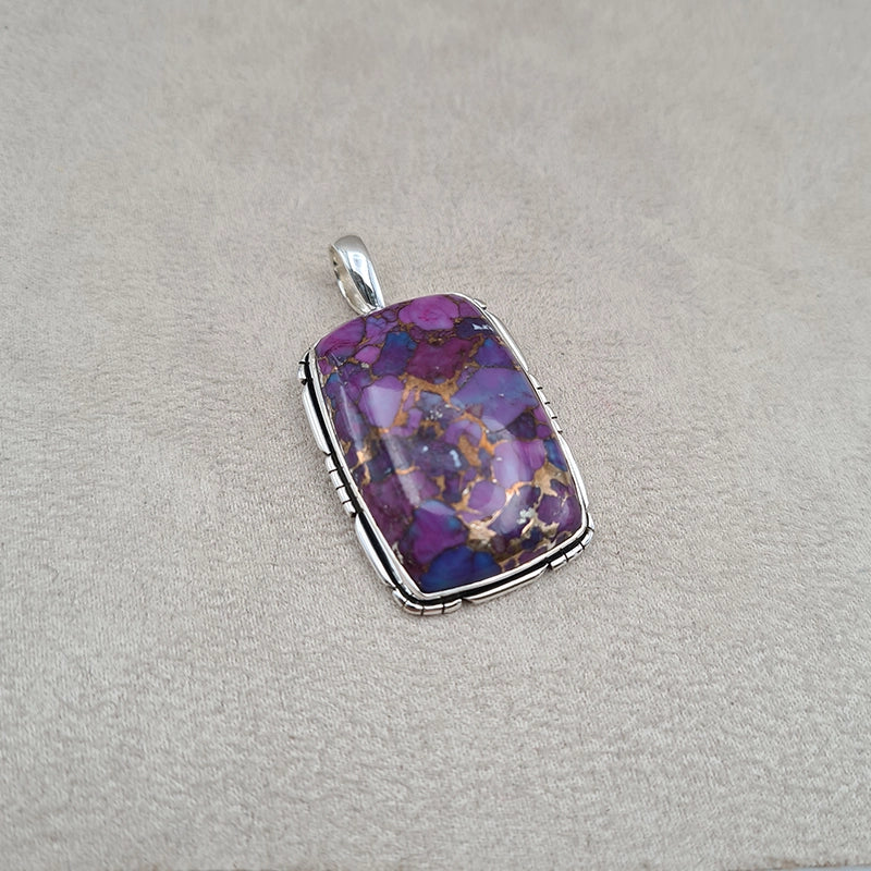 Pendentif rectangulaire turquoise "PI1248.F"