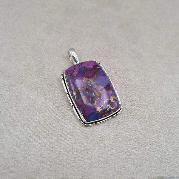 Pendentif rectangulaire turquoise "PI1248.F"