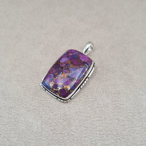 Pendentif rectangulaire turquoise "PI1248.F"