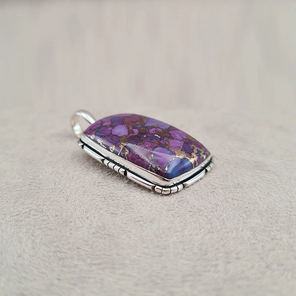 Pendentif rectangulaire turquoise "PI1248.F"