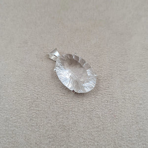 Pendentif ovale cristal de roche "PI1249.CR"