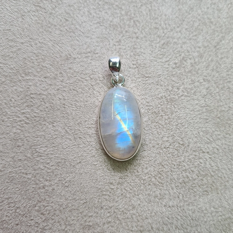 Pendentif ovale pierre de lune "PI1256.B"