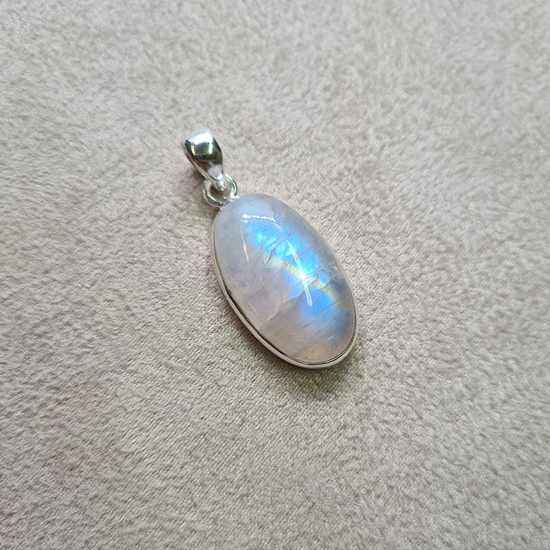 Pendentif ovale pierre de lune "PI1256.B"