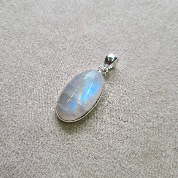 Pendentif ovale pierre de lune "PI1256.B"