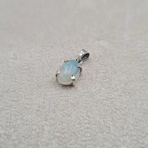 Pendentif opale rhodié "PI1283"